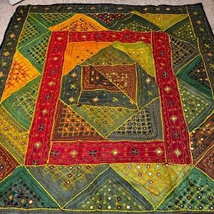 India bedspread/blanket/tapestry 74x86 inches
